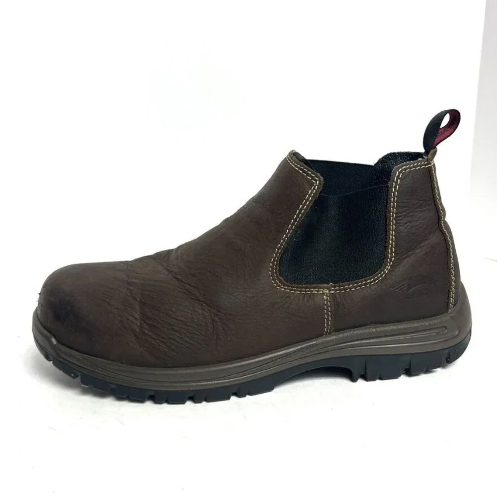 Avenger Mens Romeo Pull On Comp Toe Boot Brown Size 10.5 M